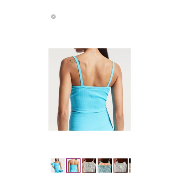 Year of ours blue ribbed workout top - Picture 4 of 4